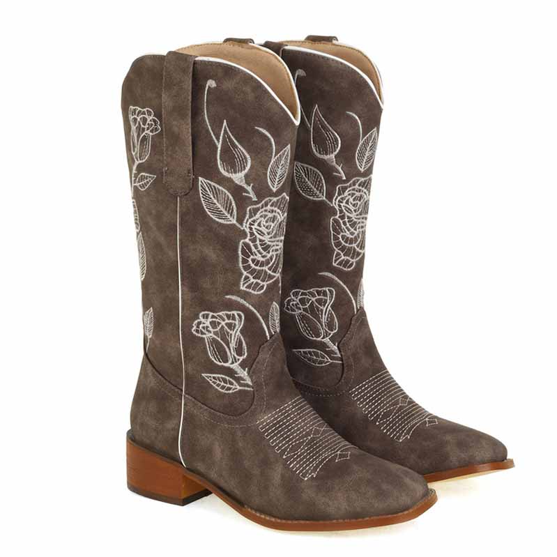 Women's Classic Embroidered Western Cowgirl Cowboy Boots
