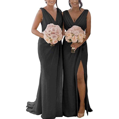 Chiffon Bridesmaid Dress Long Formal Evening Prom Party Gown