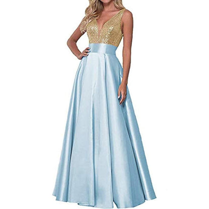 Skyblue prom dress women