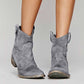 Women's Short Low Heel Country Dress Boots Ankle Dress Booties