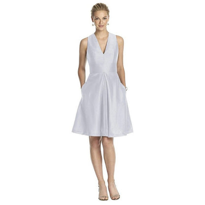 Satin Homecoming Dress Sleeves V Neck Wedding Guest Dress Event Dress Short