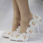 Women's Bridal Stiletto Heel Stick Flowers Bridal Shoes Wedding Heels