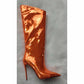 Women's Knee High Point Heeled Fashion Boots 12 colors