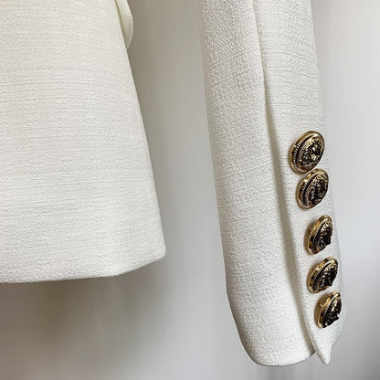 Women's Fitted Lion Buttons Fitted Jacket Formal Fashion Blazers