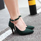 Women's Pointed Toe Stiletto Heel Ankle Strap Pumps