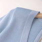 Women Light Blue button-up knitted minidress Ribbed Dress Fine-ribbed Dress