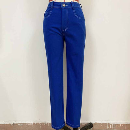 Women's Skinny Jeans Slim Fit Jeans & Denim Pants Blue Green Color