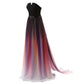 sd-hk A line Chiffon Gradient Color Prom Dress Off The Shoulder Ombre Gowns