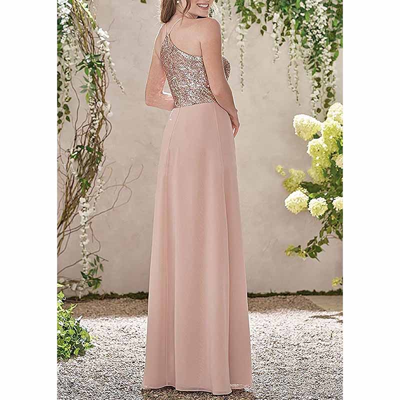 Women's Sequin Glitter Chiffon Bridesmaid Dress Cocktail Party Swing SD Dresscode & Fashiontrends Women's Sequin Glitter Chiffon Bridesmaid Dress Cocktail Party Swing SD Dresscode & Fashiontrends