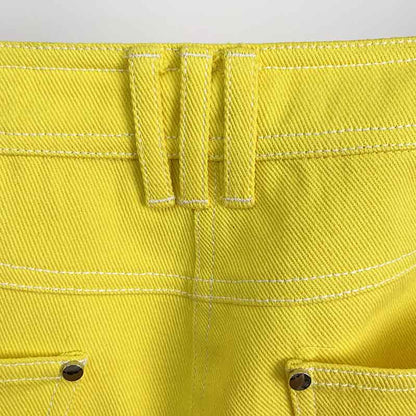 Women's Yellow Skinny Jeans Slim Fit Jeans & Denim Pants