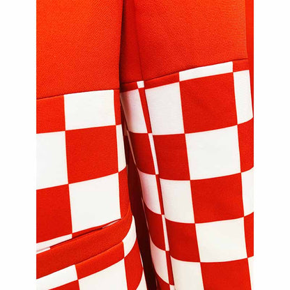 Women Pantsuits Wedding Tuxedos Party Suit + Flare Trousers Suit Two Piece Red Pantsuits