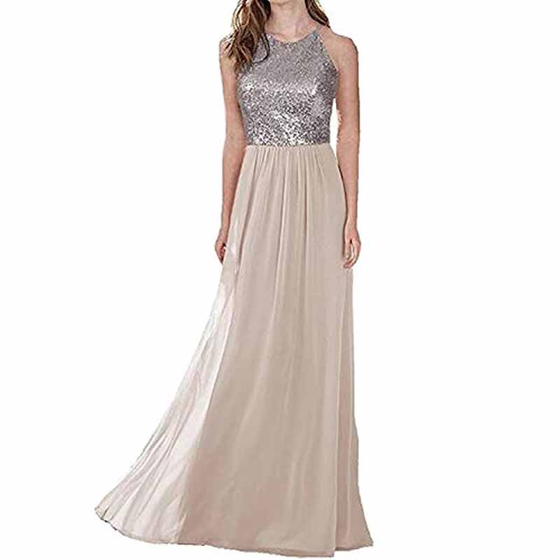 Women's Sequin Glitter Chiffon Bridesmaid Dress Cocktail Party Swing – SD  Dresscode & Fashiontrends