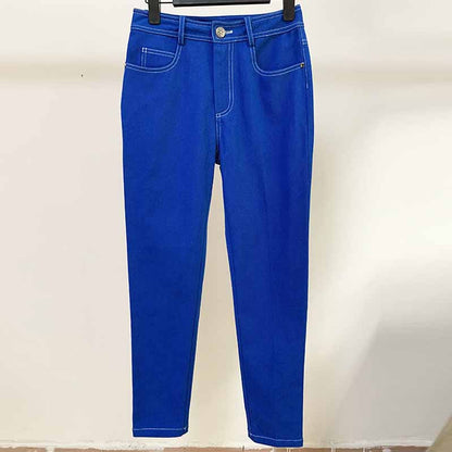 Women's Skinny Jeans Slim Fit Jeans & Denim Pants Blue Green Color