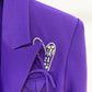 Women's Luxury Decoration Loose Fit Purple Blazer Jacket Coat