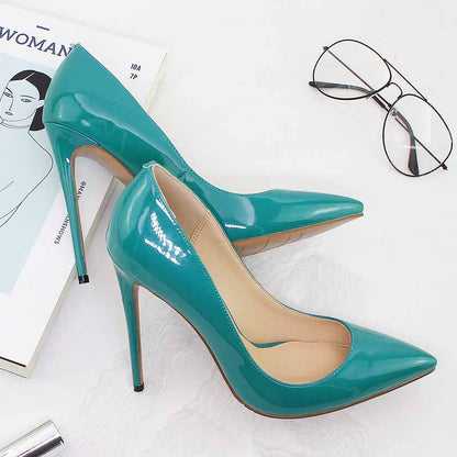 Women's Sexy Pointed Toe Slip on Pumps Handmade Stiletto High Heels