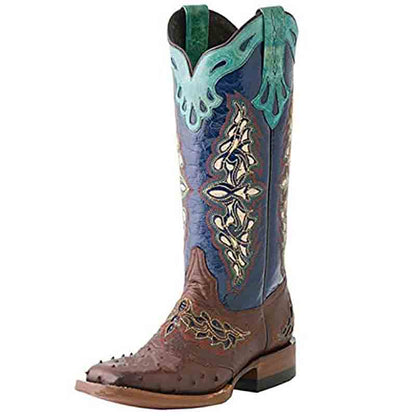 S&Dco Women's Western Cowboy Boots with Floral Design