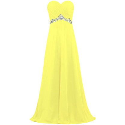 sd-hk Women Chiffon Bridesmaid Dresses Off The Shoulder Formal Wedding Dress