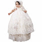Long Baptism Dresses for Baby Girls Christening Gowns Toddler with Bonnet