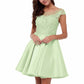 Lace-Applique Homecoming Dresses Short Halter Cocktail Dresses for Teens