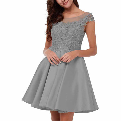 sd-hk Lace Applique Homecoming Dress for Elegant Style