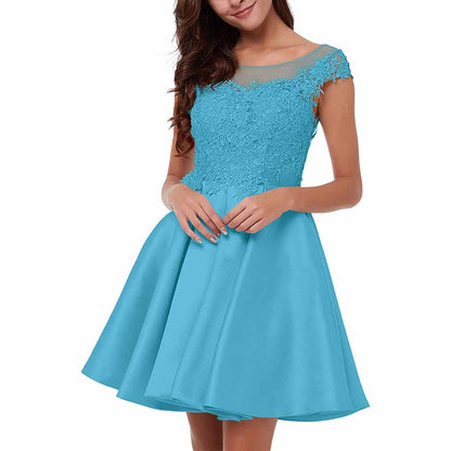 sd-hk Lace Applique Homecoming Dress for Elegant Style