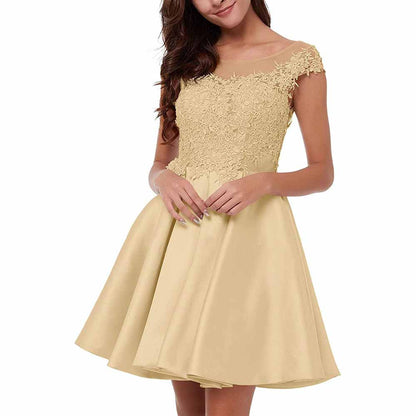 sd-hk Lace Applique Homecoming Dress for Elegant Style