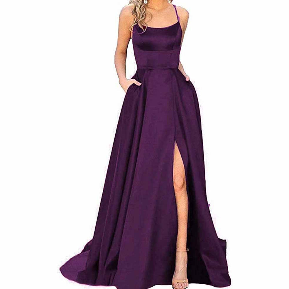 purple prom dress long