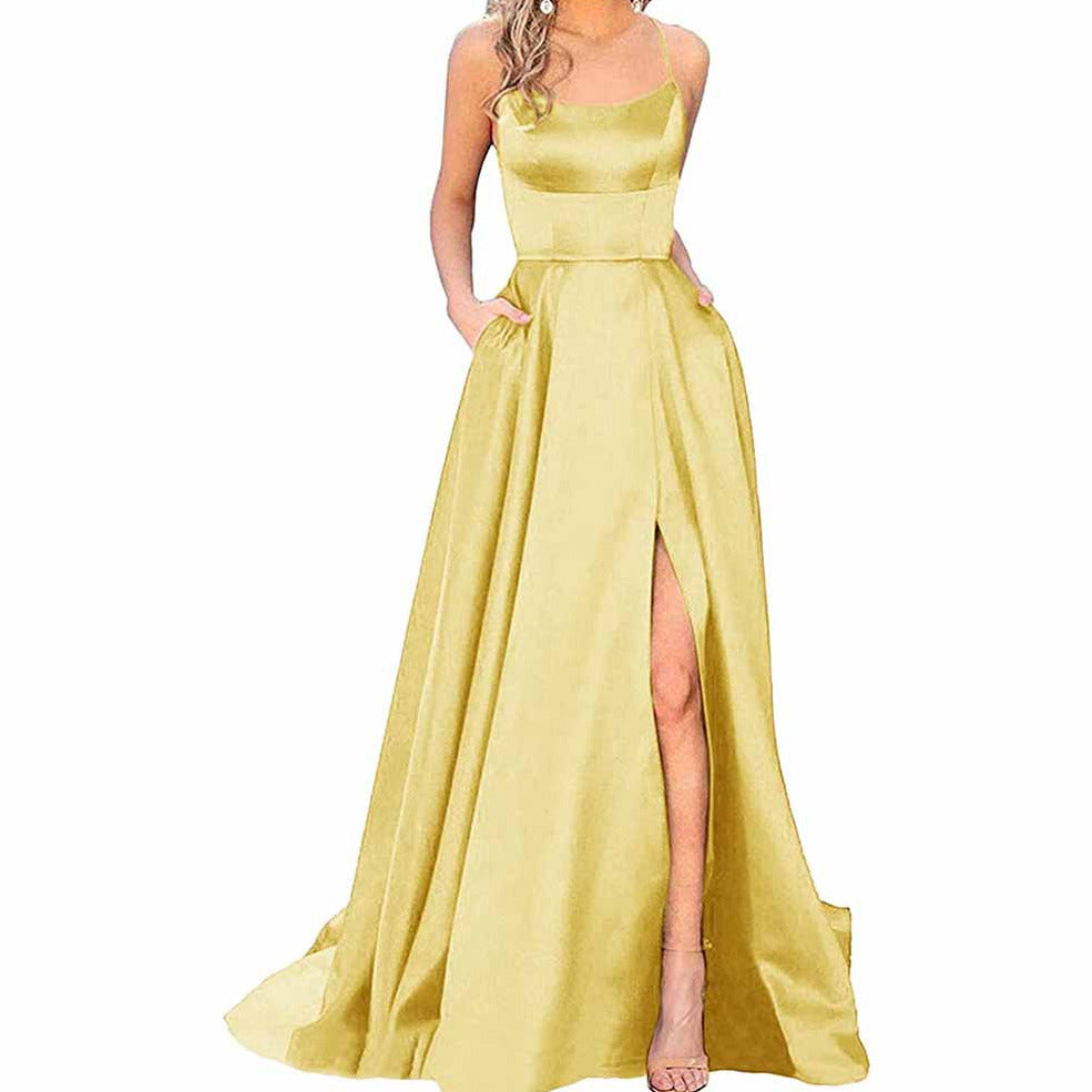 yellow formal evening gowns
