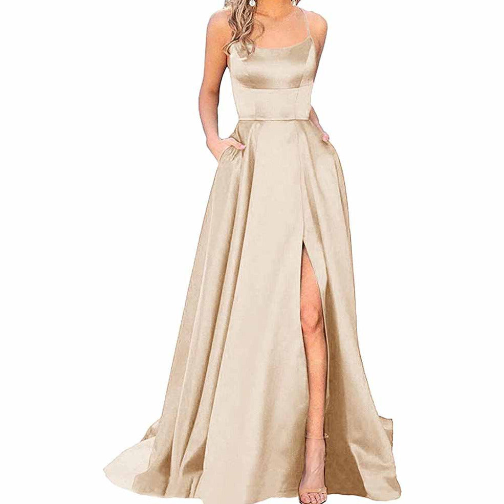 champagne evening gowns