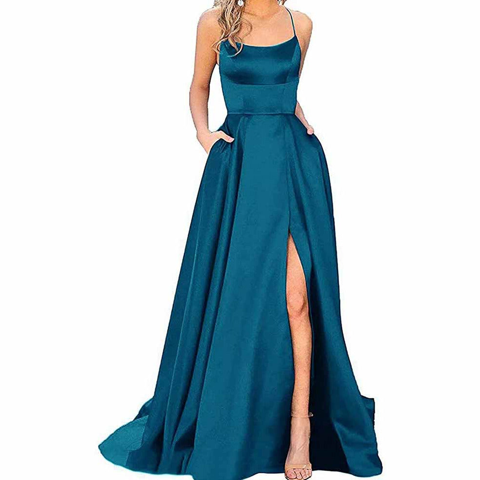 teal blue evening gowns