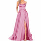 rose pink satin gowns