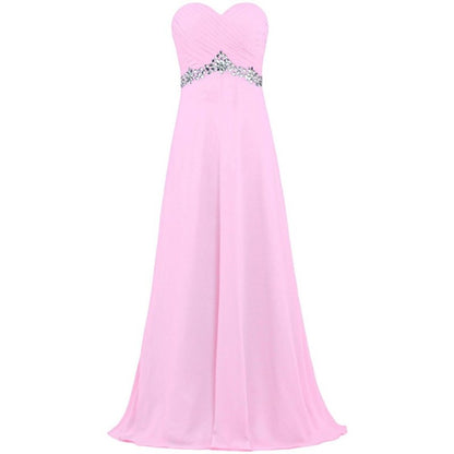 sd-hk Women Chiffon Bridesmaid Dresses Off The Shoulder Formal Wedding Dress