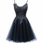 Homecoming Dresses Tulle Prom Dress Appliques Cocktail Party Dress