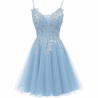 Homecoming Dresses Tulle Prom Dress Appliques Cocktail Party Dress