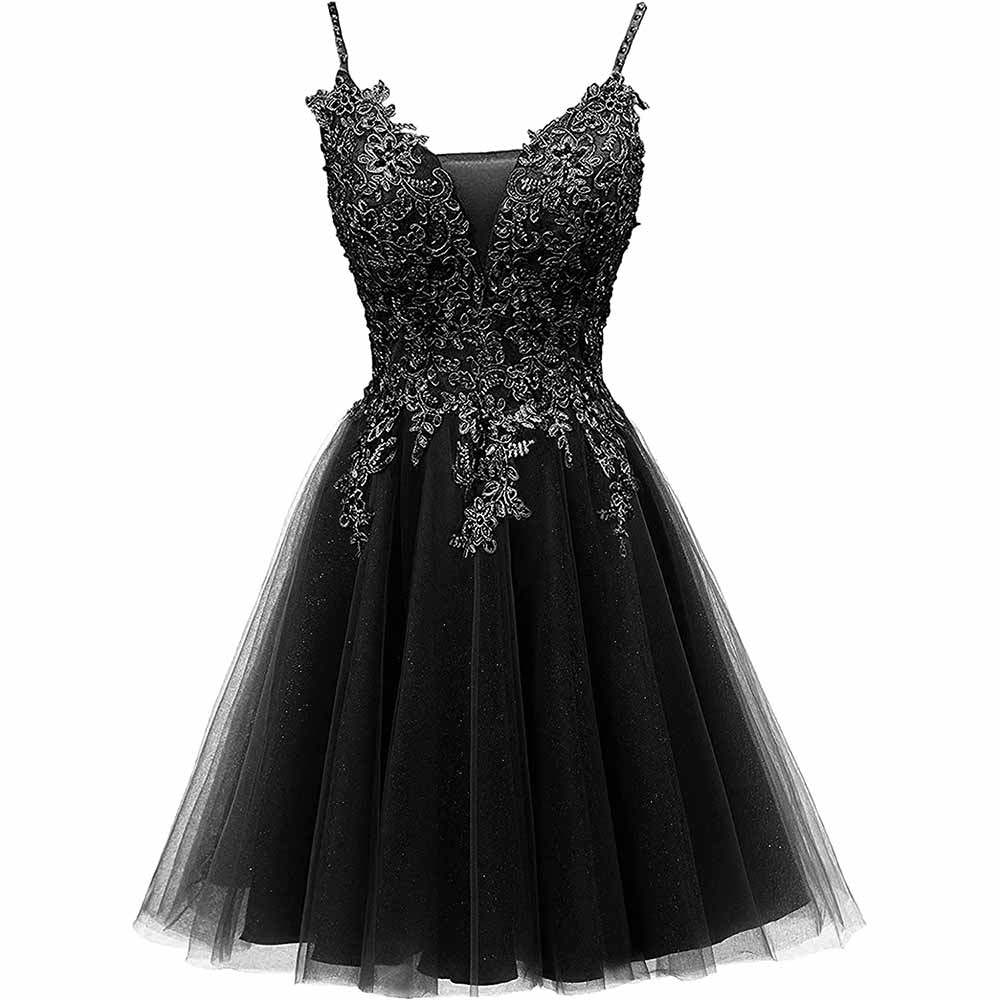 Homecoming Dresses Tulle Prom Dress Appliques Cocktail Party Dress
