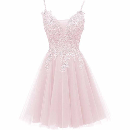 Homecoming Dresses Tulle Prom Dress Appliques Cocktail Party Dress