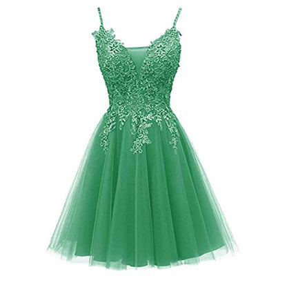 Homecoming Dresses Tulle Prom Dress Appliques Cocktail Party Dress