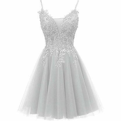 Homecoming Dresses Tulle Prom Dress Appliques Cocktail Party Dress