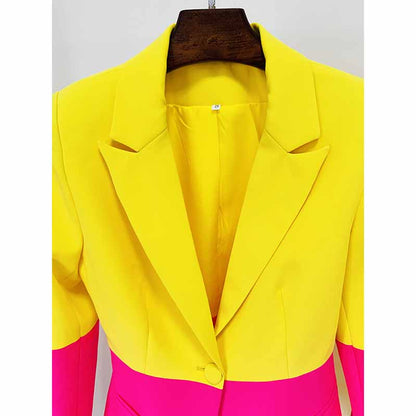 Women Pantsuits Wedding Party Suit + Flare Trousers Colored Suit Two Piece Pantsuits