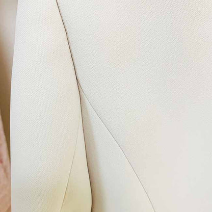 Women White Blazer Lace up Closure Coat + Flare Trousers Suit