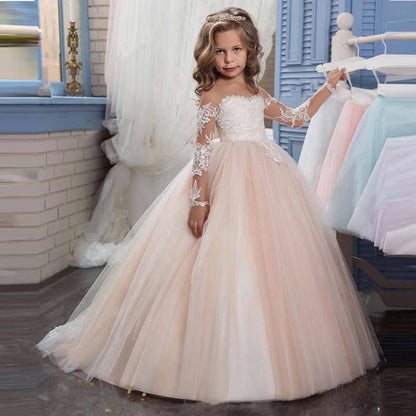 Girls Princess Pageant Dress Kids Prom Ball Gowns Wedding Party Flower Dresses