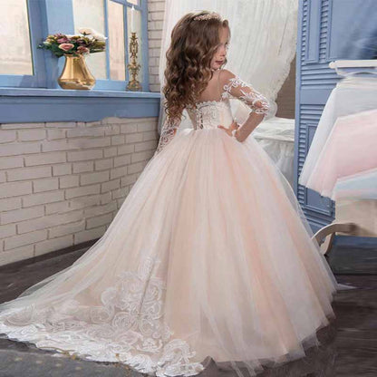 Girls Princess Pageant Dress Kids Prom Ball Gowns Wedding Party Flower Dresses