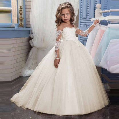 Girls Princess Pageant Dress Kids Prom Ball Gowns Wedding Party Flower Dresses