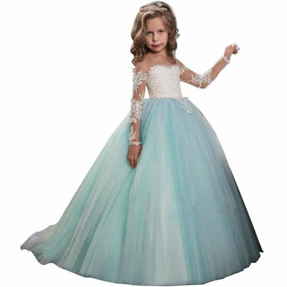 Girls Princess Pageant Dress Kids Prom Ball Gowns Wedding Party Flower Dresses