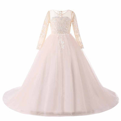 Girls Princess Pageant Dress Kids Prom Ball Gowns Wedding Party Flower Dresses