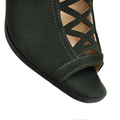 Womens Open Toe Ankle Strap Zipper Back High Heel Sandals