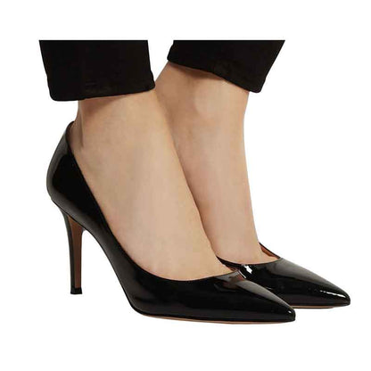 Black High Heels Party Patent Stiletto Classic Pumps