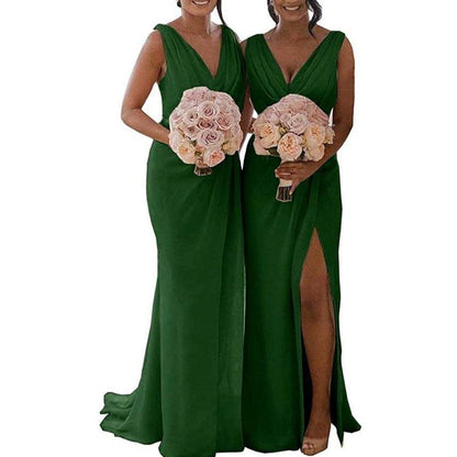 Chiffon Bridesmaid Dress Long Formal Evening Prom Party Gown