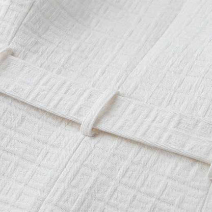 Women's Golden Lion Buttons Fitted Belted Jacket White Color Coat