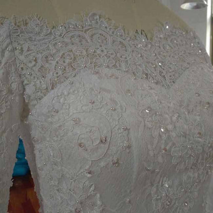 Women's Long Sleeve Lace Wedding Dresses Bridal Gown